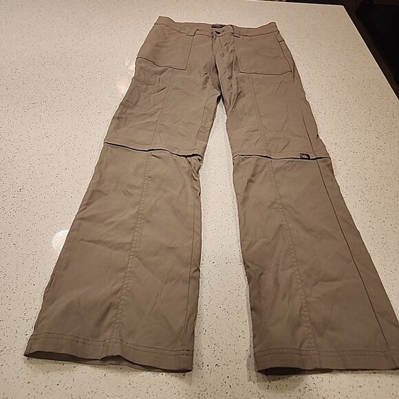 PrAna Pants Womens 4 Convertible Cargo Hiking Zip Off Stretch Outdoor Pockets - Picture 1 of 9